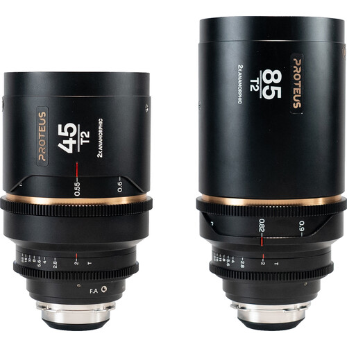 Venus Optics Laowa Proteus 2x Anamorphic 45 & 85mm T2 Lens Bundle (Silver Flare)