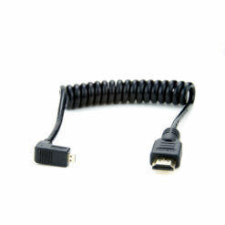 Atomos coiled right-angle micro HDMI to full HDMI cable (30-45cm)