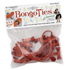 Bongo Ties 5" - 10 Pack Red