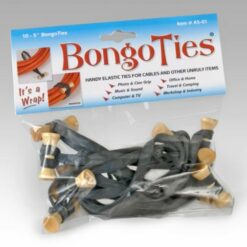 Bongo Ties 5" - 10 Pack Black