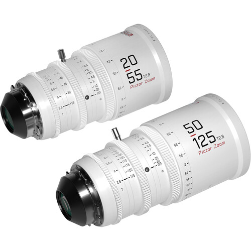 DZO Film Pictor 20-55mm and 50-125mm T2.8 Super35 Zoom Lens Bundle (PL and EF Mount, White) - Image 2
