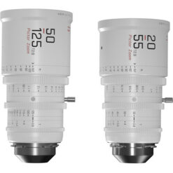 DZO Film Pictor 20-55mm and 50-125mm T2.8 Super35 Zoom Lens Bundle (PL and EF Mount, White)