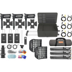 Godox S60-D- Focusing Light Kit (3xS60 & Accessories) - Image 2