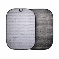 Manfrotto Urban Collapsible 1.5m x 2.1m (5' x 7') Painted White / Industrial Grey Brick