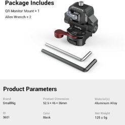 Smallrig Dropin Hawklock Mini QR Monitor Mount Nato Clamp - Image 2