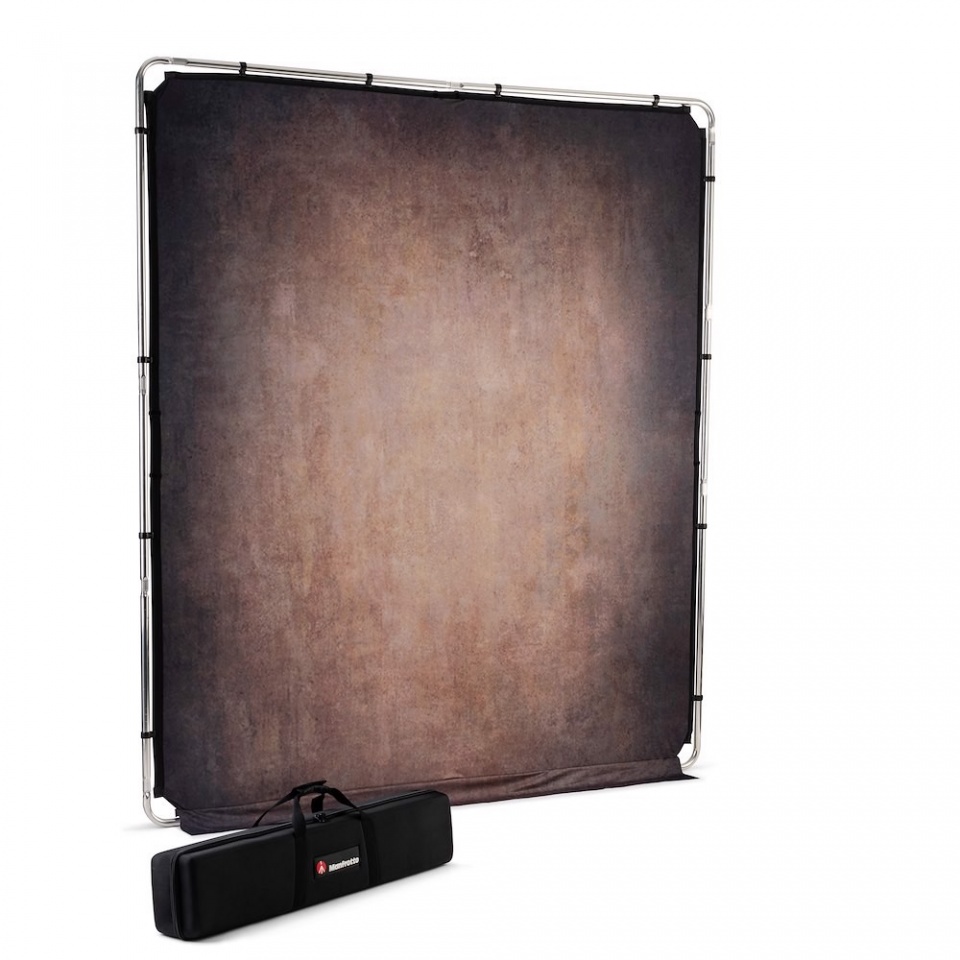 Manfrotto EzyFrame Vintage Background Cover 2 x 2.3m Walnut - Image 2