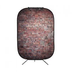 Manfrotto Urban Collapsible 1.5m x 2.1m (5' x 7') Classic Red / Distressed White Brick - Image 2