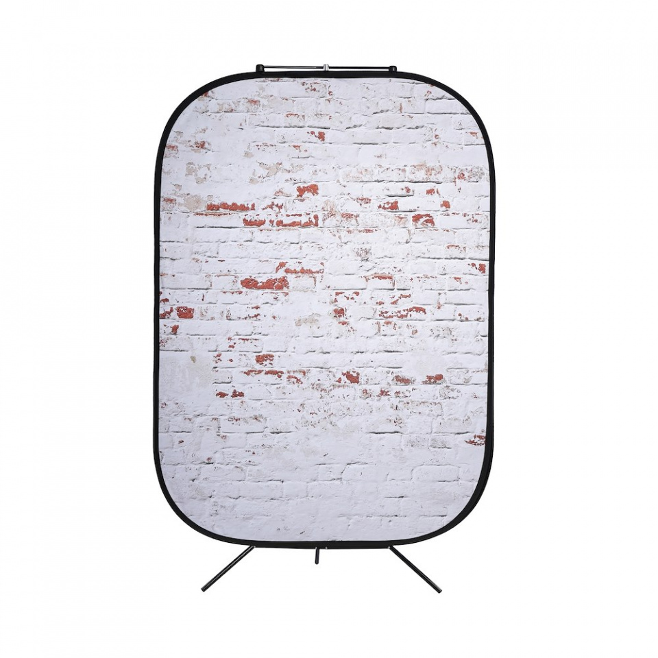 Manfrotto Urban Collapsible 1.5m x 2.1m (5' x 7') Classic Red / Distressed White Brick - Image 3
