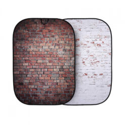 Manfrotto Urban Collapsible 1.5m x 2.1m (5' x 7') Classic Red / Distressed White Brick