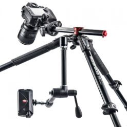 Manfrotto 190 Aluminium Tripod 4-S Horiz. Col - Image 2