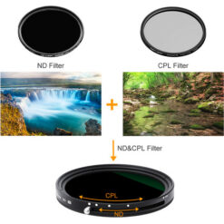 K&F Concept 67mm Circular Polarizer + Variable ND Filter - Image 4