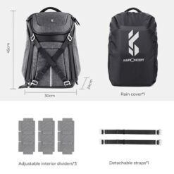 K&F Concept KF13105 Alpha Camera Bag Grey - Image 7