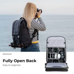 K&F Concept KF13087AV5 Camera Bag Black/Grey - Image 4