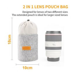 K&F Concept KF13121 Lens Bag Grey - Image 4