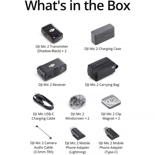 DJI Mic II 2TX + 1RX + Case - Image 2