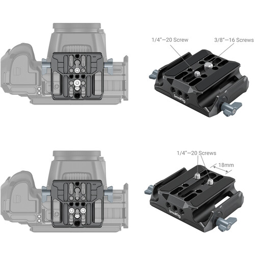 Smallrig 3357 Universal LWS Baseplate c/w Dual 15mm Rod Clamp - Image 5